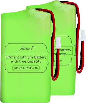 Future Lithium Ion Battery Pack NCM 7.4v 2000mAh, Pack of 2 Lithium Solar Battery