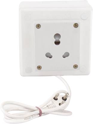 BAHUL Power strip extension Multi Outlet Havy Duty Board Fitted with 1 Cona Sockets (15 Amp) With 4 Metre Chord With 15 Amp Plug Big Surge Protector??(White) 1  Socket Extension Boards