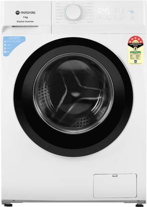 MOTOROLA 7 kg Inverter Technology Fully Automatic Front Load Washing Machine with In-built Heater White