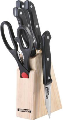 Kaiserhoff 6 Pc Steel, Wood Knife Set KH-8810 Handy Knife Block Set of 6