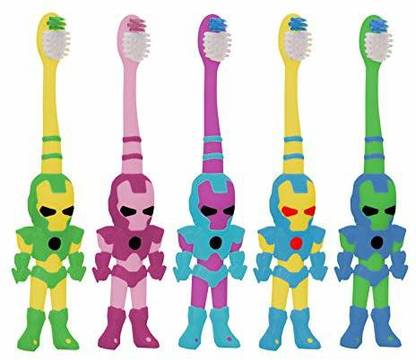 बड्सबड्डी Combo Of 5 Robo Kids Tooth Brush BB30135 मुलायम टूथब्रश