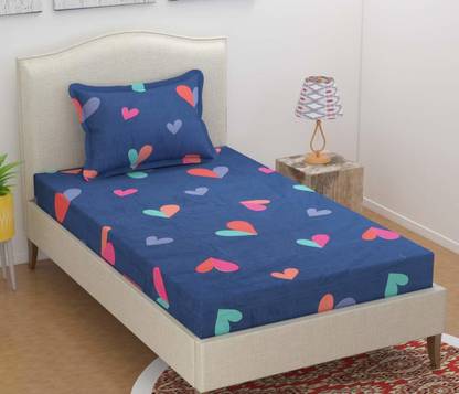 Decent Home 144 TC Microfiber Single 3D Printed Flat Bedsheet