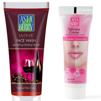 ASTABERRY Wine face fash100ml with Fairness Cream50ml