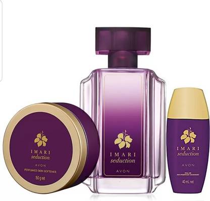 AVON IMRI SEDUCTION PERFUME AND ROLL ON AND SKIN SOFTNER BODY CREAM