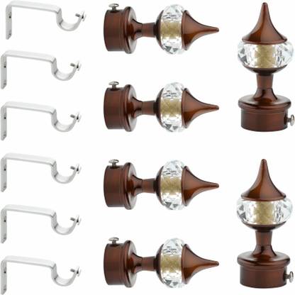 Gloxy Brown Silver Rod Rail Bracket Curtain Knobs Hooks Rods In India At Flipkart Com Gloxy Brown Silver Rod Rail Bracket, Curtain Rod Knobs India