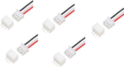Technical hut 5 pair Male Female JST XH 2.54 3-Pin Connector Set Educational Electronic Hobby Kit