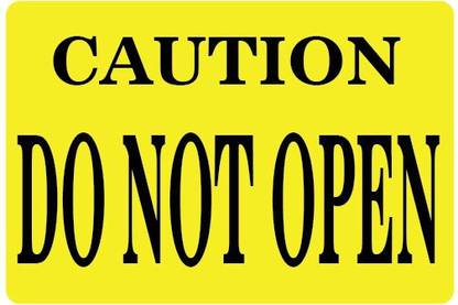 VVWV CAUTION DO NOT OPEN SIGN STIKER Emergency Sign