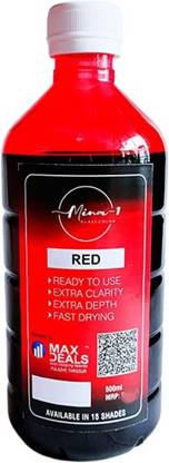 max deals Mina-1 Glass Colour Solvent Based Red 500 ml