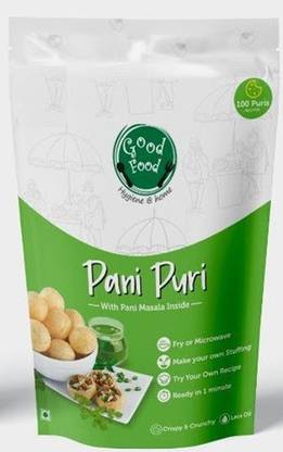 Good Food Pani Puri Kit Ready to Fry Approx 120 puri's in Packet with Powdered Masala to Directly Mix in Water 275 g