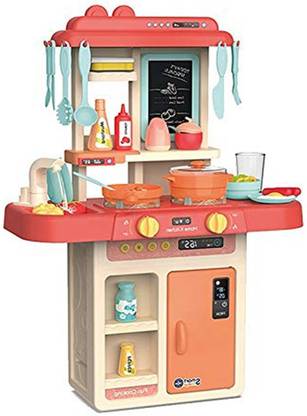 SALEOFF Amazing House Pretended 36 Pcs Kitchen Set Kitchen Playset, Kids Play Kitchen with Realistic Lights & Sounds, Simulation of Spray, Play Sink with Running Water, Dessert Shelf Toy & Kitchen.