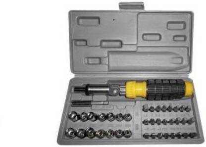 Devam art 41 in 1 Pcs Tool Kit & Screwdriver and Socket Set | 41-Piece Bit & Socket Set (Multicolour) Ratchet Screwdriver Set (Pack of 41) Ratchet Screwdriver Set