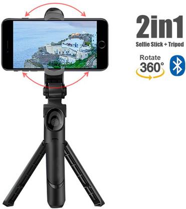 Mobtude New Bluetooth Extendable Selfie Stick with Wireless Remote Tripod Tripod