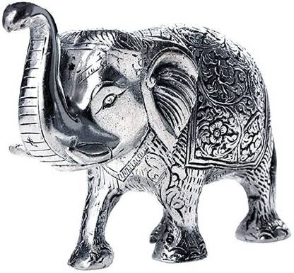 HandiKraft Creations Metal Elephant Statue Decoration Decorative Showpiece  -  12 cm