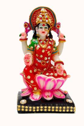 Green Value laxmi idol, laxmi murti, laxmi statue, laxmiji murti, maha laxmi murti Decorative Showpiece  -  16 cm