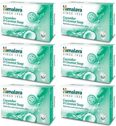 HIMALAYA Cucumber & Coconut Soap 75g - Pack Of 6
