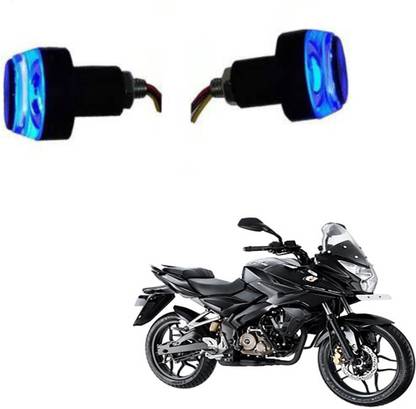 BRPEARl Bike Handle Bar LED Turn Signal Indicators Dual Color Bulb (Blue/White) For Bajaj Pulsar AS 150 Bike Handlebar Weights