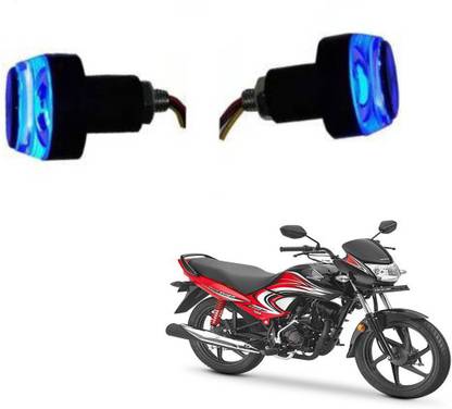 BRPEARl Bike Handle Bar LED Turn Signal Indicators Dual Color Bulb (Blue/White) For Bajaj Avenger Cruise 220 Bike Handlebar Weights