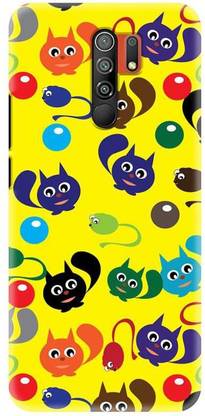 NDCOM Back Cover for Redmi 9 Prime Seamless Pattern Of Cute Cats Printed