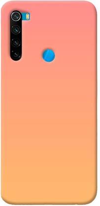 NDCOM Back Cover for Redmi Note 8 Orange In Color Printed