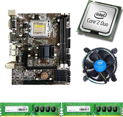 ZEBRONICS Motherboard ZEB-G41 Socket 775. ddr2 4 gb ram with processer 2.8 ghz Combo Motherboard