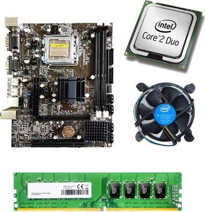 ZEBRONICS Motherboard ZEB-G41 Socket 775. ddr2 2 gb ram with processer 2.8 ghz Combo Motherboard