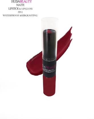 HUDABEAUTY Liquid Matte Lipgloss & Lipstick 2 in 1 Waterproof Super Stay Long Lasting