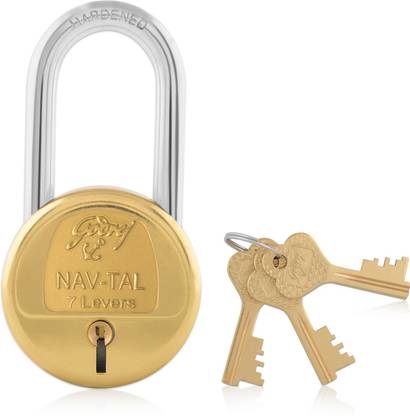Godrej Locks Nav-tal 7 Levers 50mm Long Shackle Padlock