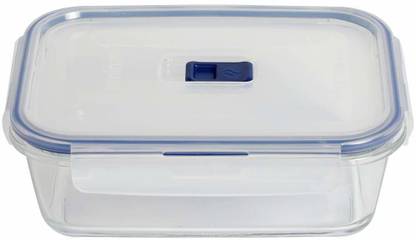 LUMINARC Temp Pure Rectangular Glass Box Set, 3-Pieces 3 Containers Glass Office Lunch Box