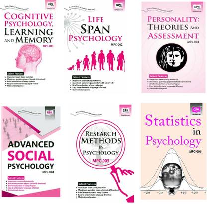 IGNOU Master Of Arts In Psychology (MAPC) 1st Year Combo Of Six Books MPC-1,MPC-2,MPC-3,MPC-4,MPC-5,MPC-6 In English Medium Including Solved Question Papers