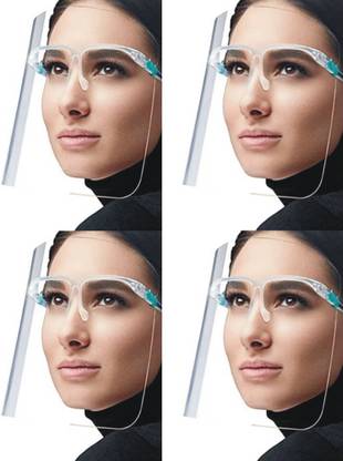 Labdhi International Face Cover Shield Isolation Panel, Anti Fog, Anti Splash Reusable 300 Microns Safety Visor