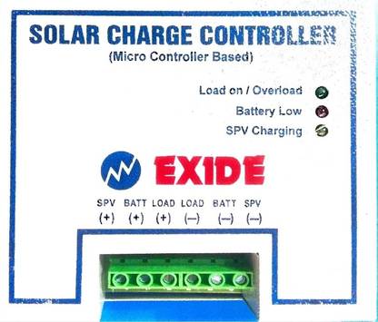 EXIDE 12/24 Volt 20 Ampere Solar Charge Controller PWM Solar Charge Controller