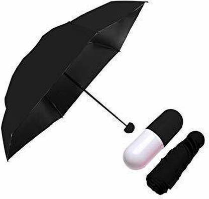 NMS TRADERS Stylish Capsule Mini Travel Umbrella 4 fold Compact Umbrella Umbrella