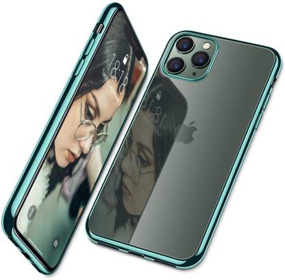 LINASO Back Cover for i-Phone Xs Crystal Clear Soft Silicone TPU Transparent Electroplating Chrome Case Cover