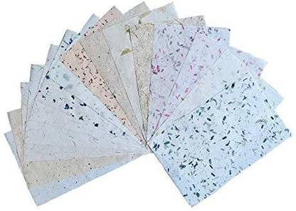 RATREE SHOP Large Size 15 Sheets 10.5 X 17 Inches Thin Mulberry Paper Sheet Handmade Art Tissue Washi Paper Design Craft Art Origami