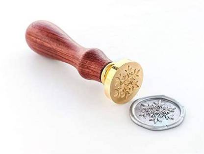 JJedward Vooseyhome Christmas Snowflake Snow Flake Wax Seal Stamp With Rosewood Handle, Decorating On Invitations Mails Sealers P