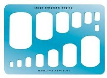 Cool Tools Jewelry Shape Template-Dog Tags