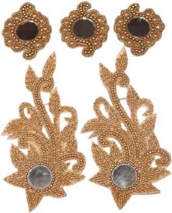 Dealx aari work patch Peacock design combo of 5