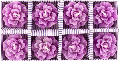 AAKAR Beautiful Flower Wax Floating Candles in Water Flower Shaped Diyas/Candles for Home Decor, Diwali Gift, New Year Gifts Multicolour Flowers Shape Wax Candles Set Candle(set of 8 candles) Candle
