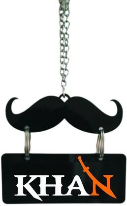 Ridivansh Creations Acrylic Car Hanging KHAN Both Side Car Hanging Ornament