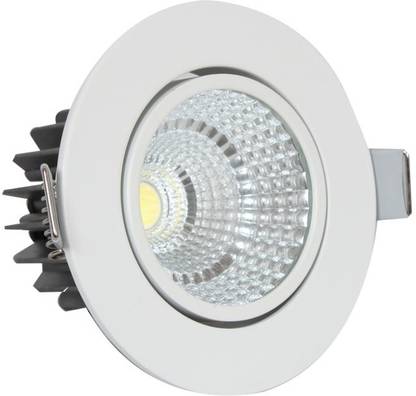 O2 12W Conceal LED Cob Light/spotlight,Natural White,4000K, Round - White Body Prime Series Ceiling Light Recessed Ceiling Lamp