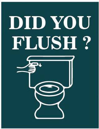 VVWV DID YOU FLUSH SIGN STICKER Emergency Sign Price in India - Buy ...