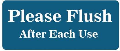 VVWV Please Flush After Each Use Emergency Sign
