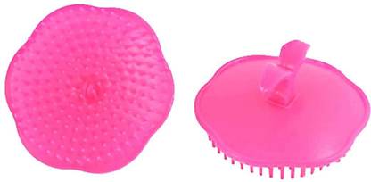 AVEU Portable Pocket Hair Comb Set of Fingers Small Round Hair Brush Shampoo Brush Scalp Massage Comb (Pack of 2) Size 8/5 cm, Multicolour