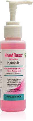 Handross Handrub Pack of 4, 400ml (100ml x 4) Hand Rub Bottle