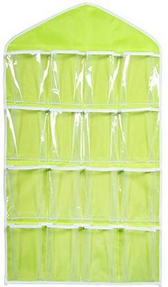 MTS 6 Pockets Clear Hanging Bag for Socks Bra Underwear Cupboard Rack Hanger Storage Organiser Accessories Organizer