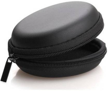 HK STORE Leather Zipper Headphone Case For Universal
