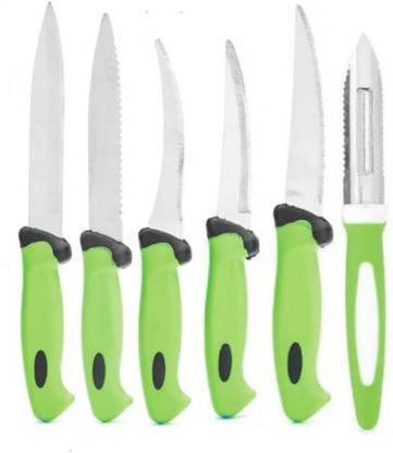 MAYUR 1st choice Quality improved Knife Set (combo pack Of 6 ) Green Kitchen Tool Set