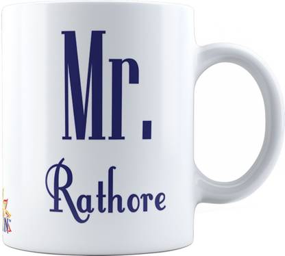 SUVAN Mr. Rathore Name 350 ml Ceramic Coffee For Friend,Parent,Wife,Husband Ceramic Ceramic Coffee Mug