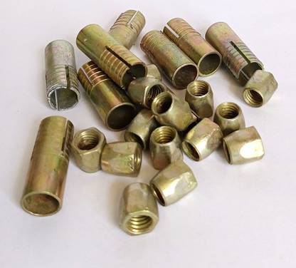 NR TRADERS Nut Pipe Nut Anchor Set Of 15 (7 mm) (ID - 10 mm, OD - 13 mm) PN002
