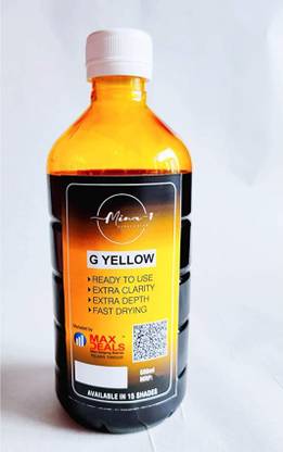 max deals Mina-1 Glass Colour Solvent Based Golden Yellow 500 ml